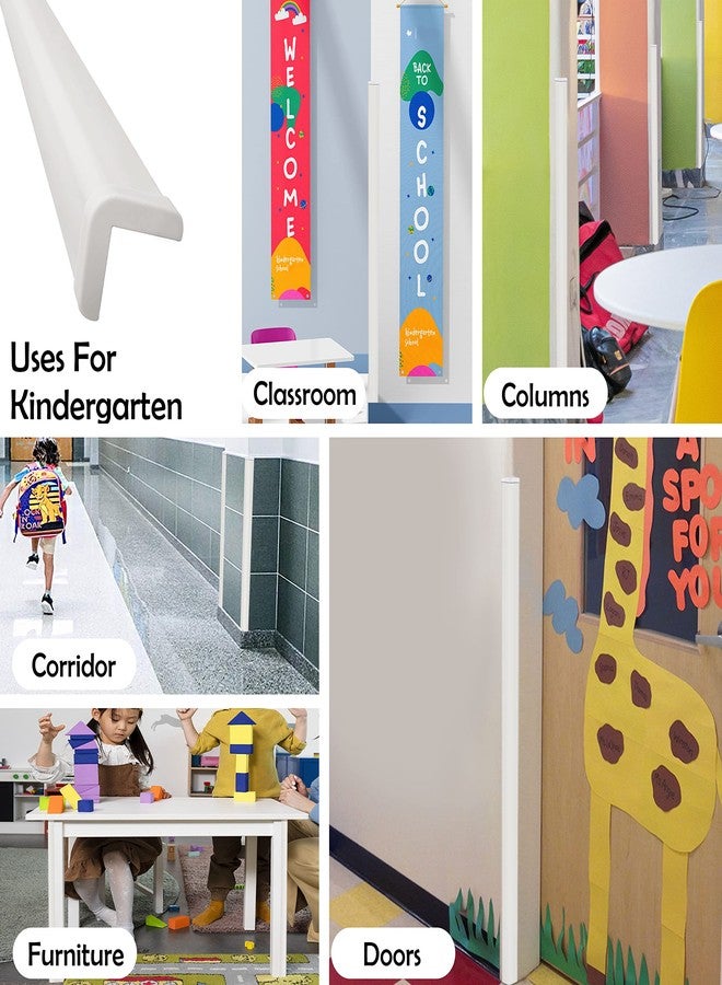 Rubber Bond Wall Corner Guard Edge Protector, 1x1x36 inch Baby Proofing Corner Guards | Self-Adhesive Furniture Edge Strips for Home & Office (5 Pack, White) - Image 5
